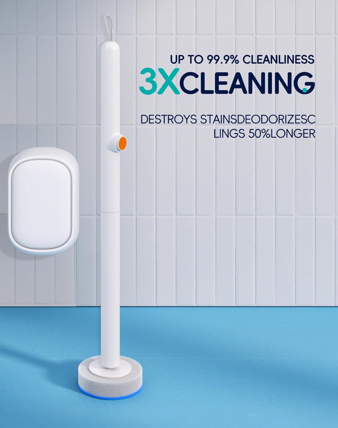 Disposable Toilet Cleaning System - Toilet Wand Kit with 36 High-Performance Refills, Wall Mounted Toilet Brush and Holder for Deep Cleaning Bathroom (Toilet Brush+18 Refills)